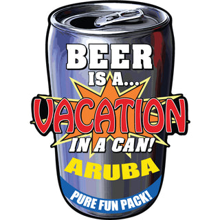 Aruba   Beer Can Vacation Sticker