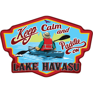 Lake Havasu   Keep Calm and Paddle on Kayak Sticker