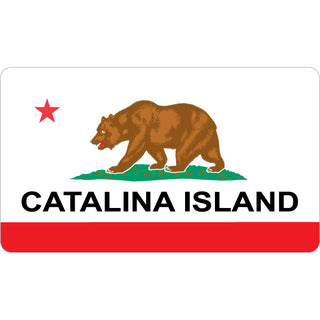 Catalina Island on California Flag Sticker