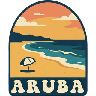 ARUBA  BEACH UMBRELLA Sticker