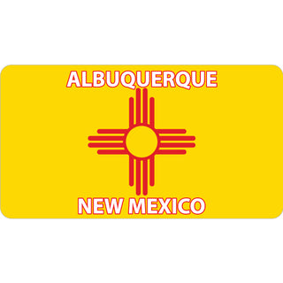 Albuquerque  New Mexico   New Mexico Flag Sticker