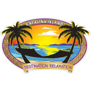 Catalina Island Destination Relazation Hammock Sticker