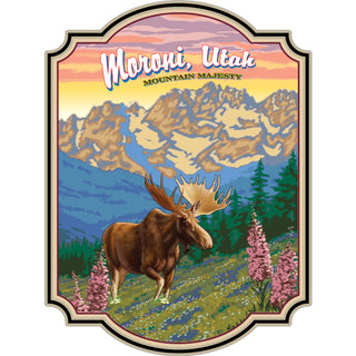 Moroni  Utah   Moose Mountain Majesty Sticker