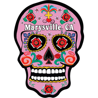 OK4 Marysville CA Pink Sugar Skull (00452) Sticker