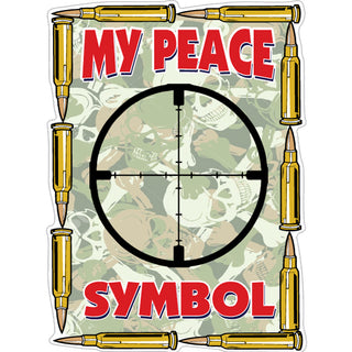 My Peace Symbol   My Peace Symbol Target & Bullets Vertica Sticker