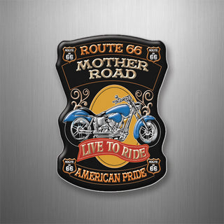 Route 66 American Pride Motorcycle (working) 3D Magnet