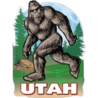 Utah   Bigfoot In The Woods Sticker