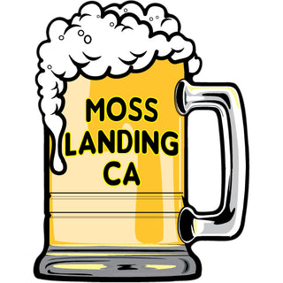 Moss Landing  CA   Beer Mug Sticker