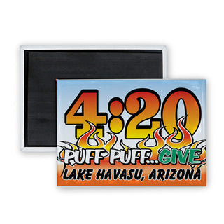 Lake Havasu  Arizona   4 20 Puff Puff Give Rectangle Badge Magnet