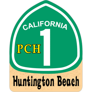 Huntington Beach  California   PCH 1 Plain Sign Sticker