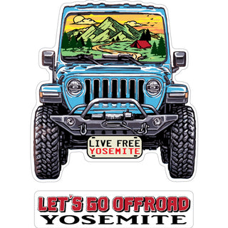 Yosemite   Live Free Jeep Sticker