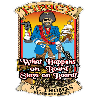 St.Thomas  US Virgin Islands   What Happens On Board Sticker