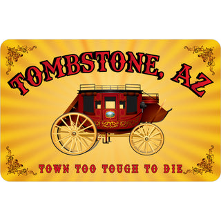Tombstone  AZ   Red Stagecoach Sticker