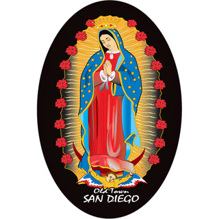 Old Town San Diego  CA   La Virgin de Guadalupe Vert Sticker