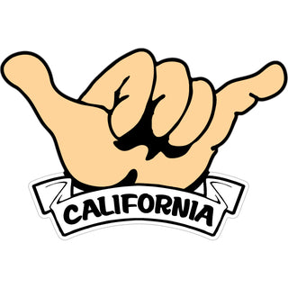 California   Hang Loose Hand Sticker