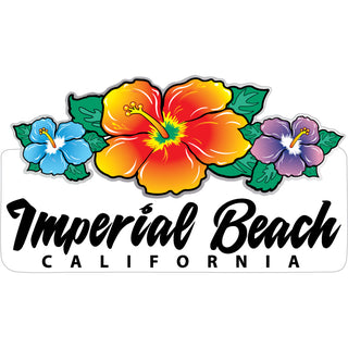 Imperial Beach  California   Triple Hibiscus Sticker