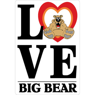 Big Bear   Love Bear Heart Sticker