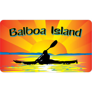 Balboa Island   Kayak Sunset Sticker