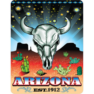 Arizona Steer Skull Night Desert Scene (72376) Sticker