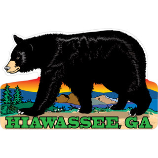 Hiawassee Georgia Walking Bear Sticker