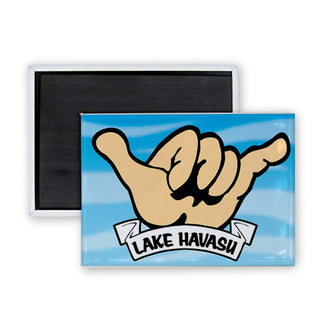 Lake Havasu Hang Loose Rectangle Badge Magnet