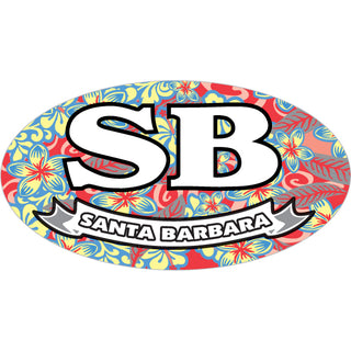 Santa Barbara Floral Filled Euro Oval (27505) Sticker