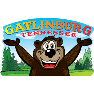 Gatlinburg Cartoon Black Bear Sticker