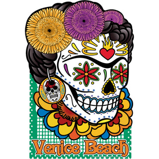 Venice Beach   Frida Sugar Skull Sticker