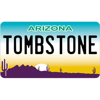 Tombstone   Arizona License Plate Sticker