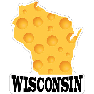 GP SB115 Wisconsin Cheese Map Sticker
