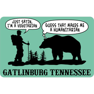 Gatlinburg Vegetarian and Bear Sticker