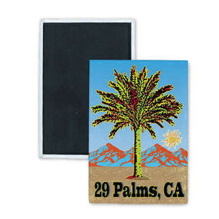 Palms  CA   Date Palm Tree Rectangle Badge Magnet