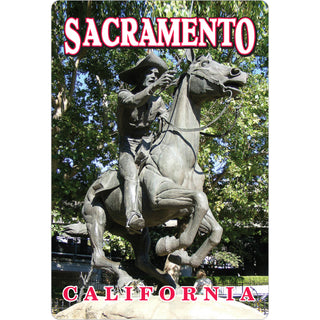 Sacramento California Pony Express Statue Sticker
