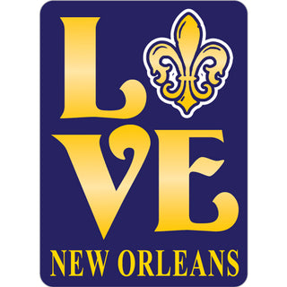 New Orleans Purple Love Rectangle Vertica Sticker