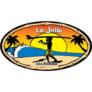 La Jolla  California   Endless Summer Oval Sticker