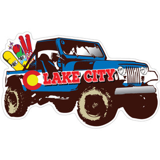 OK4 Lake City on Colorado Jeep mini Sticker