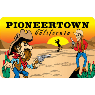 Pioneertown  CA   Gun Fight Sticker