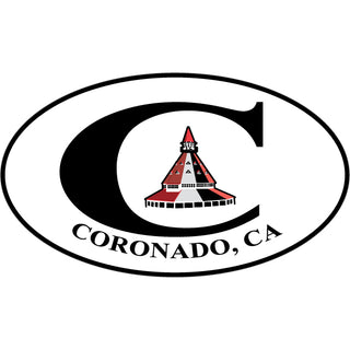 Coronado  CA   Coronado Hotel Tower Euro Ova Sticker