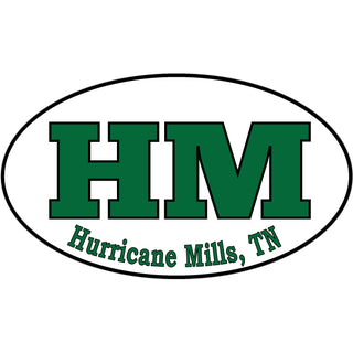 Hurricane Mills Tennessee   Green Type Euro Sticker