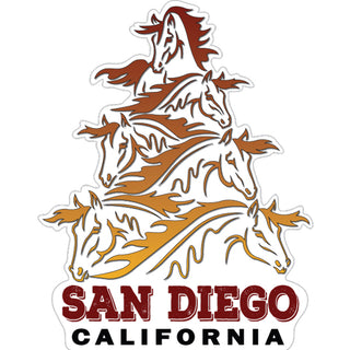 OK4 SAN DIEGO CA Horses Vert Triangle Sticker