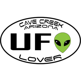 Cave Creek  Arizona   UFO Lover Oval Sticker