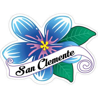 San Clemente   Plumeria Banner Sticker