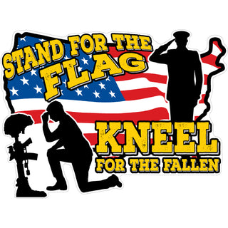 Novelty   Stand for the Flag Sticker