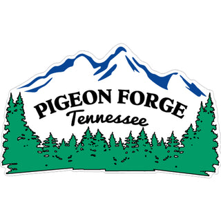 Pigeon Forge White Mtns Green Trees   Pigeon Forge White Mountains Green Trees Sticker