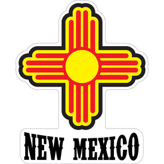 New Mexico   Red & Yellow Zia Sticker