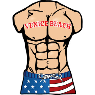 Venice Beach Ca Male Torso 6 pack (0221 00167 01) Sticker
