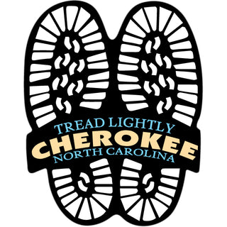 Cherokee NC Tread Lightly Boot Print Sticker