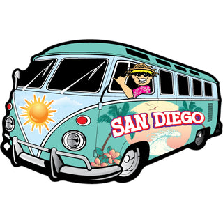 San Diego   Beach Camper Bus Sticker
