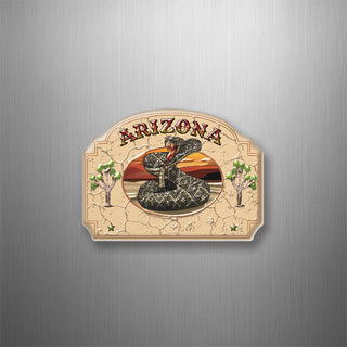 Arizona Arched Rattlesnake 3D Magnet