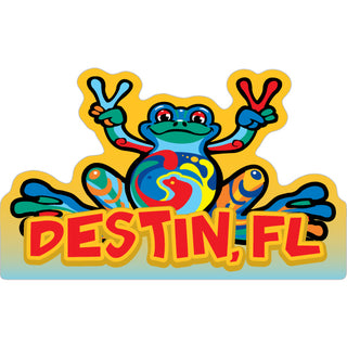 DESTIN PEACE FROG Sticker